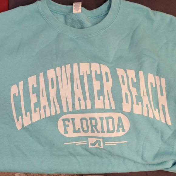 CLEARWATER BEACH SEA BLUE COLORED SWEATSHIRT BY JERZEES - Picture 3 of 10